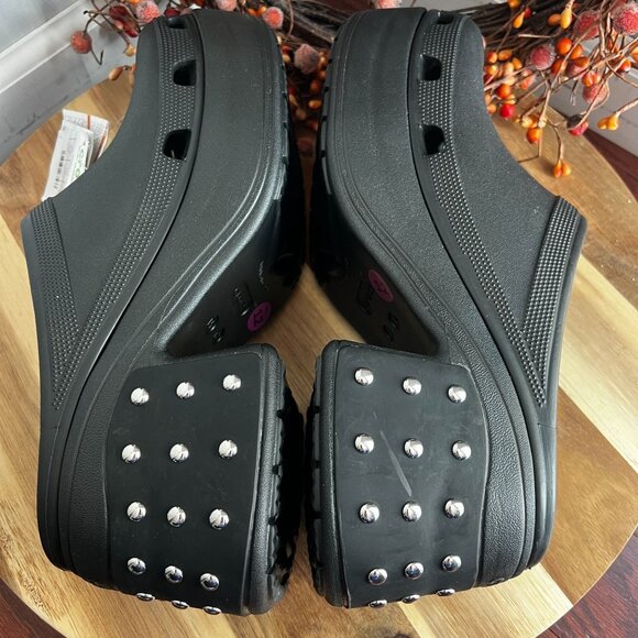 Crocs Siren Studded Clog Black Men's Sizes 12 US / 46-47EU Slip On Shoes Steampu - Picture 8 of 10